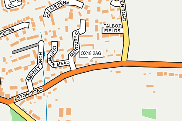 OX18 2AG map - OS OpenMap – Local (Ordnance Survey)
