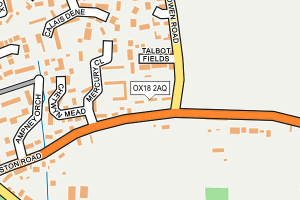 OX18 2AQ map - OS OpenMap – Local (Ordnance Survey)