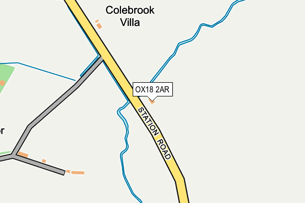 OX18 2AR map - OS OpenMap – Local (Ordnance Survey)