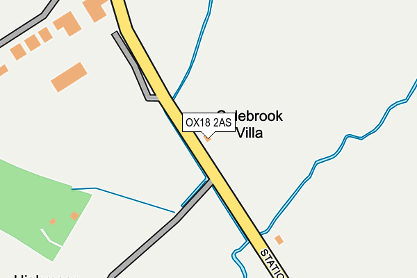 OX18 2AS map - OS OpenMap – Local (Ordnance Survey)