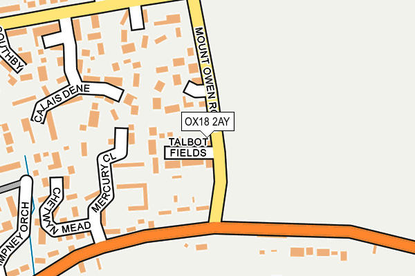 OX18 2AY map - OS OpenMap – Local (Ordnance Survey)