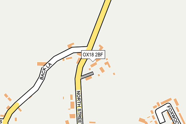 OX18 2BF map - OS OpenMap – Local (Ordnance Survey)