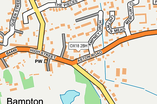 OX18 2BH map - OS OpenMap – Local (Ordnance Survey)