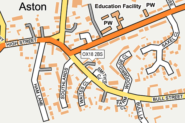 OX18 2BS map - OS OpenMap – Local (Ordnance Survey)