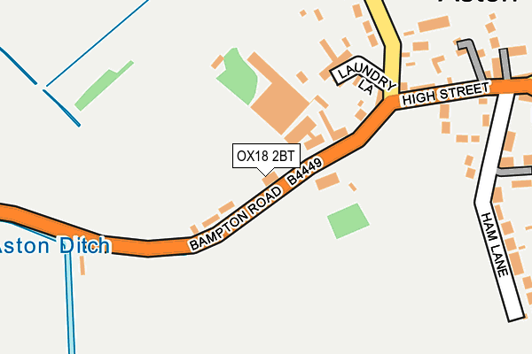 OX18 2BT map - OS OpenMap – Local (Ordnance Survey)