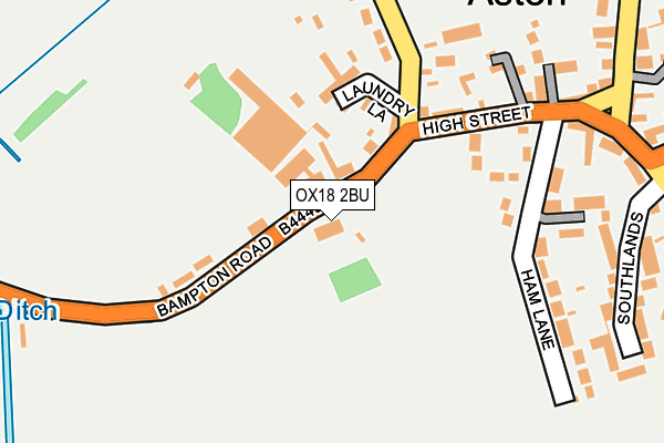 OX18 2BU map - OS OpenMap – Local (Ordnance Survey)