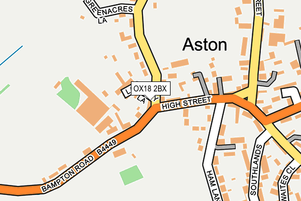 OX18 2BX map - OS OpenMap – Local (Ordnance Survey)