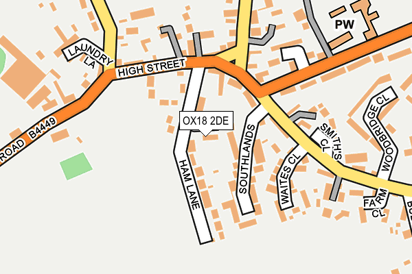 OX18 2DE map - OS OpenMap – Local (Ordnance Survey)