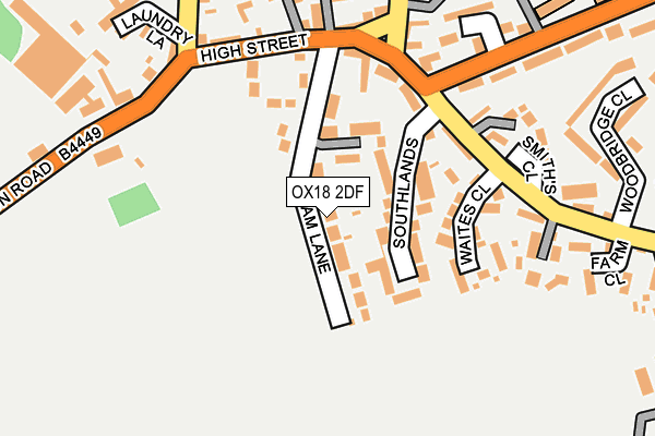 OX18 2DF map - OS OpenMap – Local (Ordnance Survey)