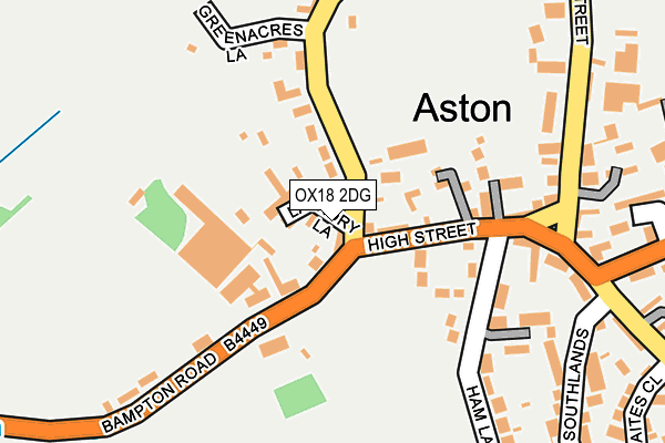 OX18 2DG map - OS OpenMap – Local (Ordnance Survey)