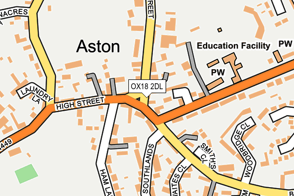 OX18 2DL map - OS OpenMap – Local (Ordnance Survey)