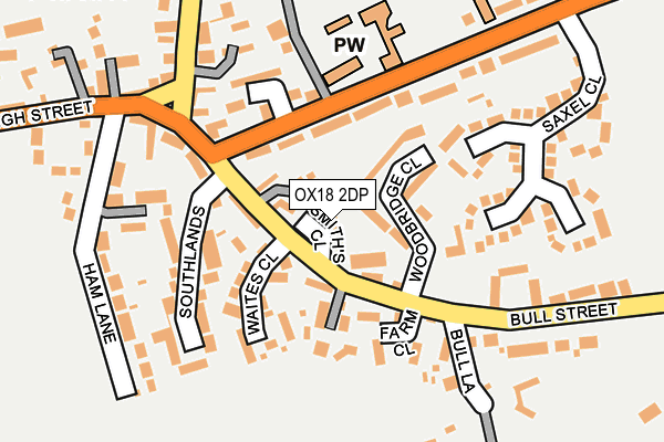 OX18 2DP map - OS OpenMap – Local (Ordnance Survey)
