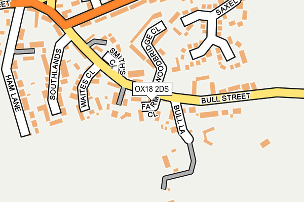 OX18 2DS map - OS OpenMap – Local (Ordnance Survey)