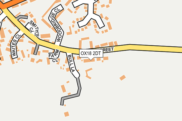 OX18 2DT map - OS OpenMap – Local (Ordnance Survey)