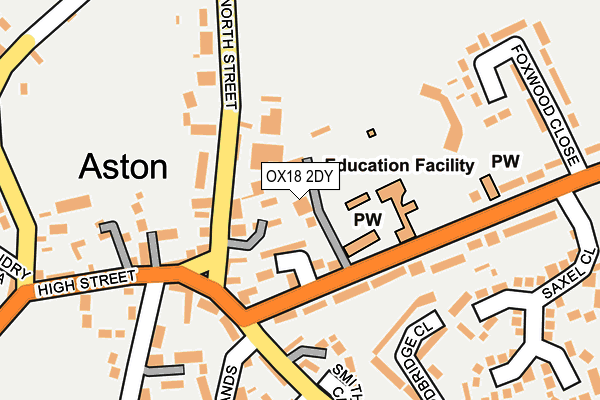 OX18 2DY map - OS OpenMap – Local (Ordnance Survey)