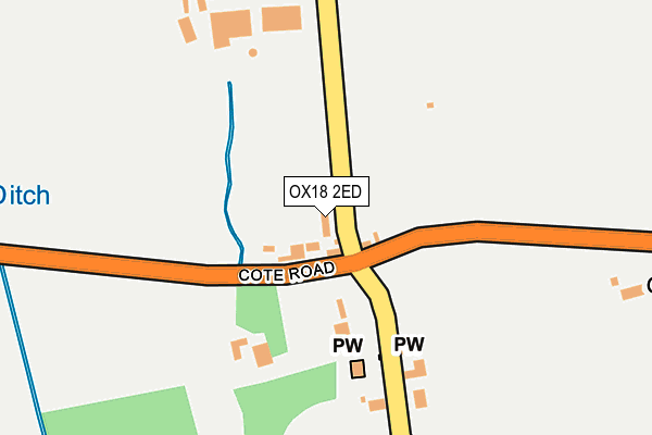OX18 2ED map - OS OpenMap – Local (Ordnance Survey)