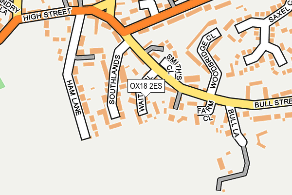 OX18 2ES map - OS OpenMap – Local (Ordnance Survey)