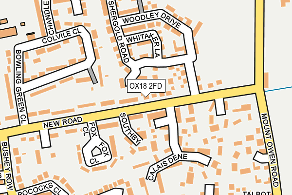 OX18 2FD map - OS OpenMap – Local (Ordnance Survey)
