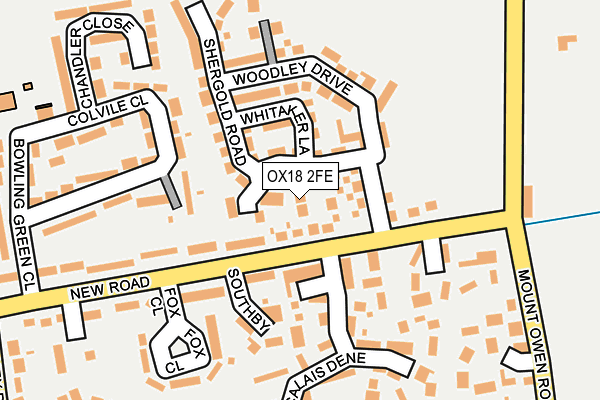 OX18 2FE map - OS OpenMap – Local (Ordnance Survey)