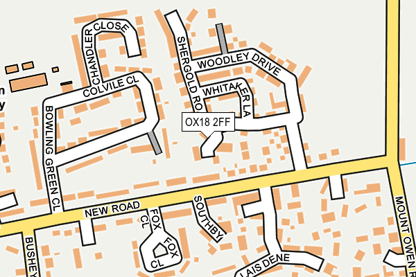 OX18 2FF map - OS OpenMap – Local (Ordnance Survey)