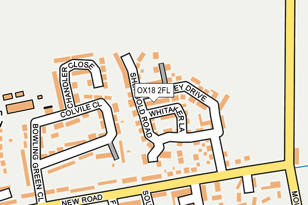 OX18 2FL map - OS OpenMap – Local (Ordnance Survey)