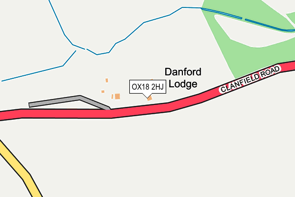 OX18 2HJ map - OS OpenMap – Local (Ordnance Survey)