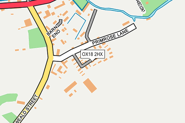 OX18 2HX map - OS OpenMap – Local (Ordnance Survey)