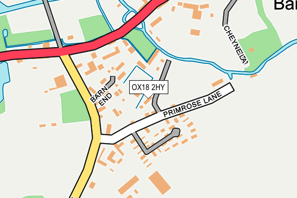 OX18 2HY map - OS OpenMap – Local (Ordnance Survey)