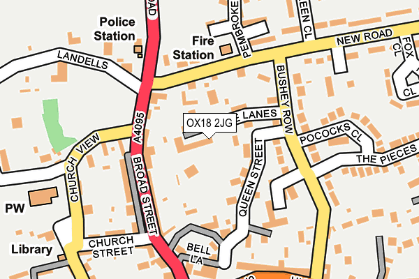 OX18 2JG map - OS OpenMap – Local (Ordnance Survey)