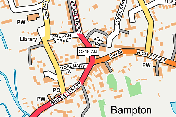 OX18 2JJ map - OS OpenMap – Local (Ordnance Survey)