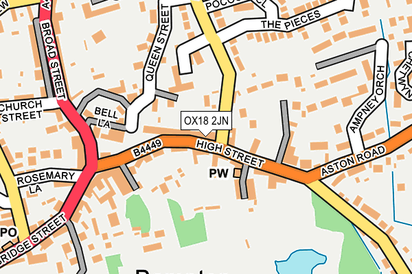 OX18 2JN map - OS OpenMap – Local (Ordnance Survey)