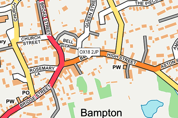 OX18 2JP map - OS OpenMap – Local (Ordnance Survey)