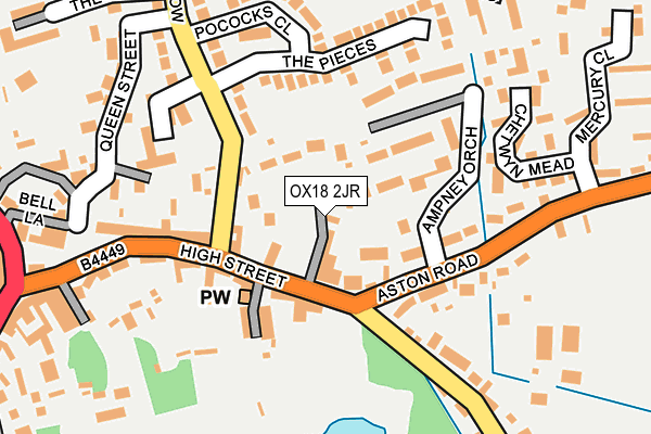 OX18 2JR map - OS OpenMap – Local (Ordnance Survey)