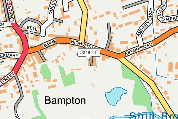 OX18 2JT map - OS OpenMap – Local (Ordnance Survey)