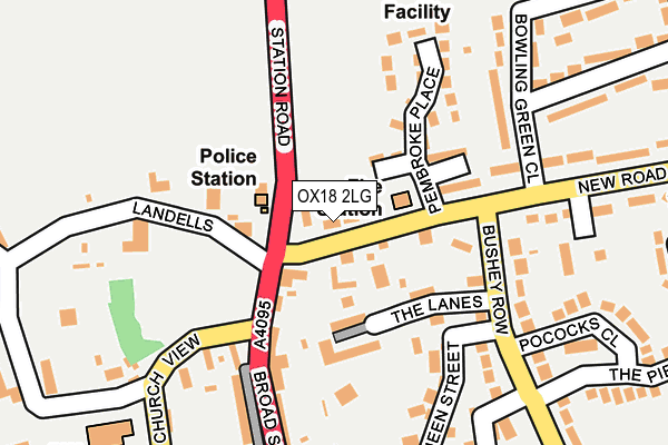 OX18 2LG map - OS OpenMap – Local (Ordnance Survey)