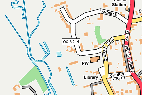 OX18 2LN map - OS OpenMap – Local (Ordnance Survey)