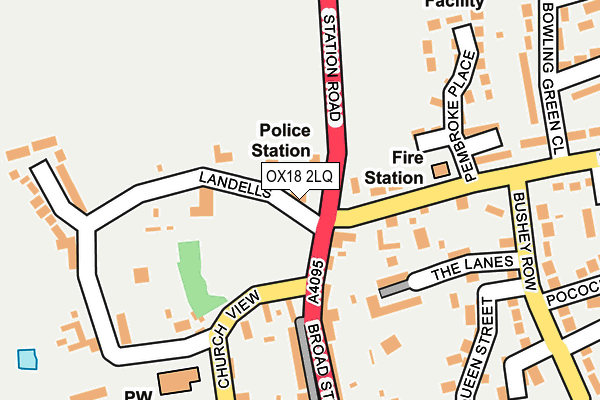 OX18 2LQ map - OS OpenMap – Local (Ordnance Survey)