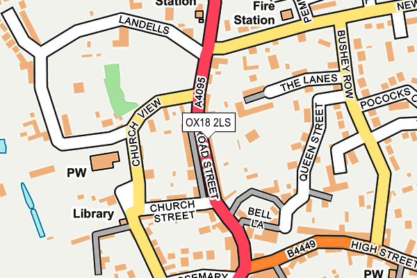 OX18 2LS map - OS OpenMap – Local (Ordnance Survey)