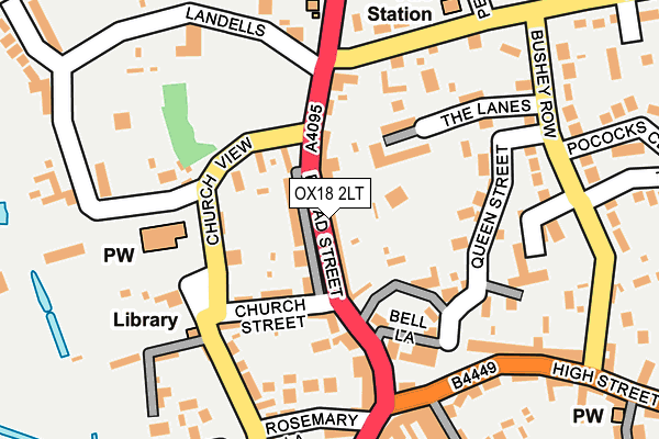 OX18 2LT map - OS OpenMap – Local (Ordnance Survey)