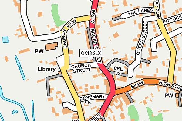 OX18 2LX map - OS OpenMap – Local (Ordnance Survey)