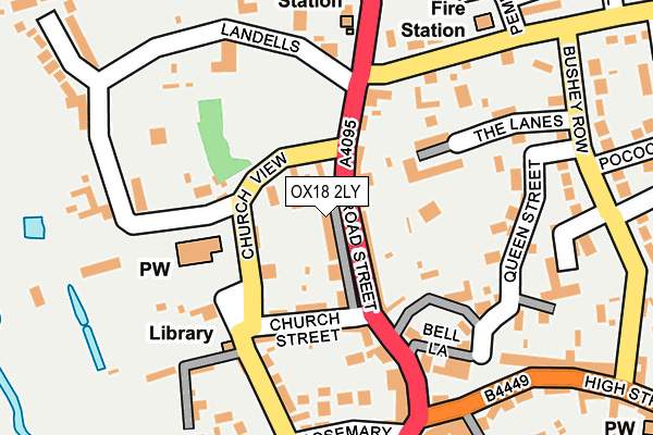 OX18 2LY map - OS OpenMap – Local (Ordnance Survey)