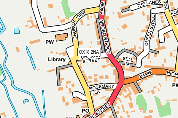 OX18 2NA map - OS OpenMap – Local (Ordnance Survey)