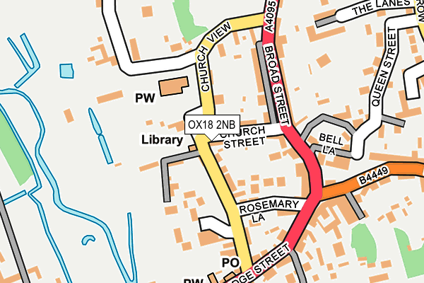 OX18 2NB map - OS OpenMap – Local (Ordnance Survey)