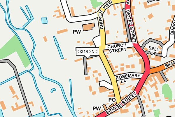 OX18 2ND map - OS OpenMap – Local (Ordnance Survey)