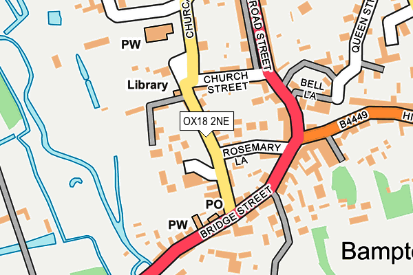 OX18 2NE map - OS OpenMap – Local (Ordnance Survey)