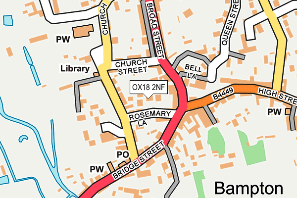 OX18 2NF map - OS OpenMap – Local (Ordnance Survey)