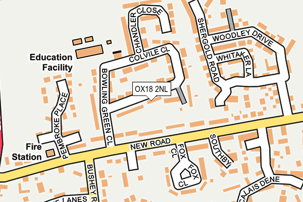 OX18 2NL map - OS OpenMap – Local (Ordnance Survey)