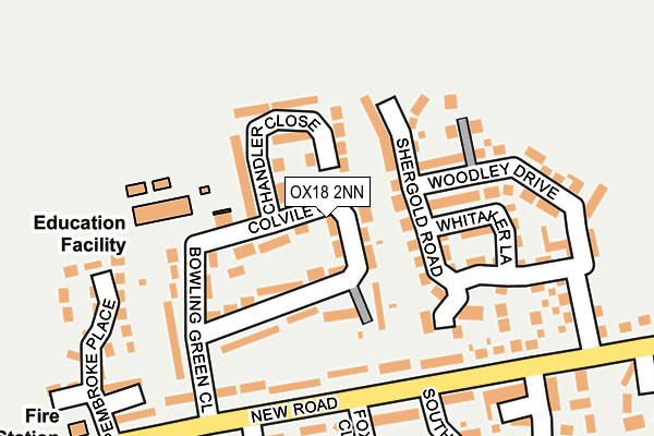 OX18 2NN map - OS OpenMap – Local (Ordnance Survey)