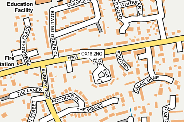 OX18 2NQ map - OS OpenMap – Local (Ordnance Survey)