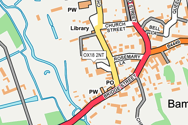 OX18 2NT map - OS OpenMap – Local (Ordnance Survey)